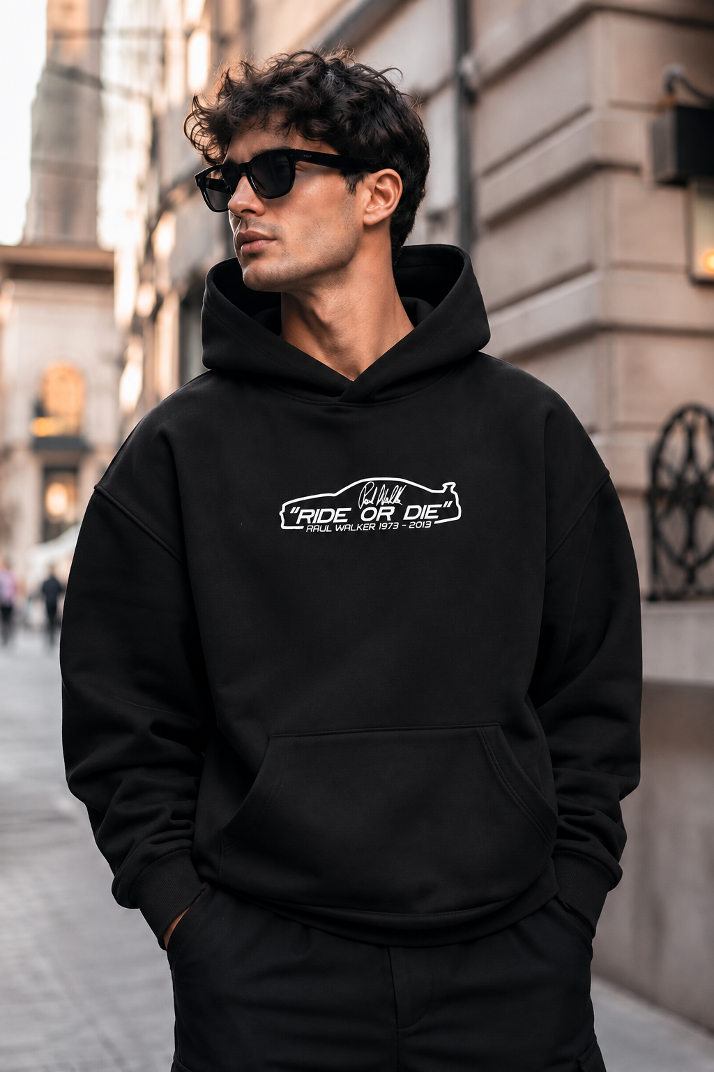 Skyline GT-R R34 Fast & Furious Oversized Black Hoodie
