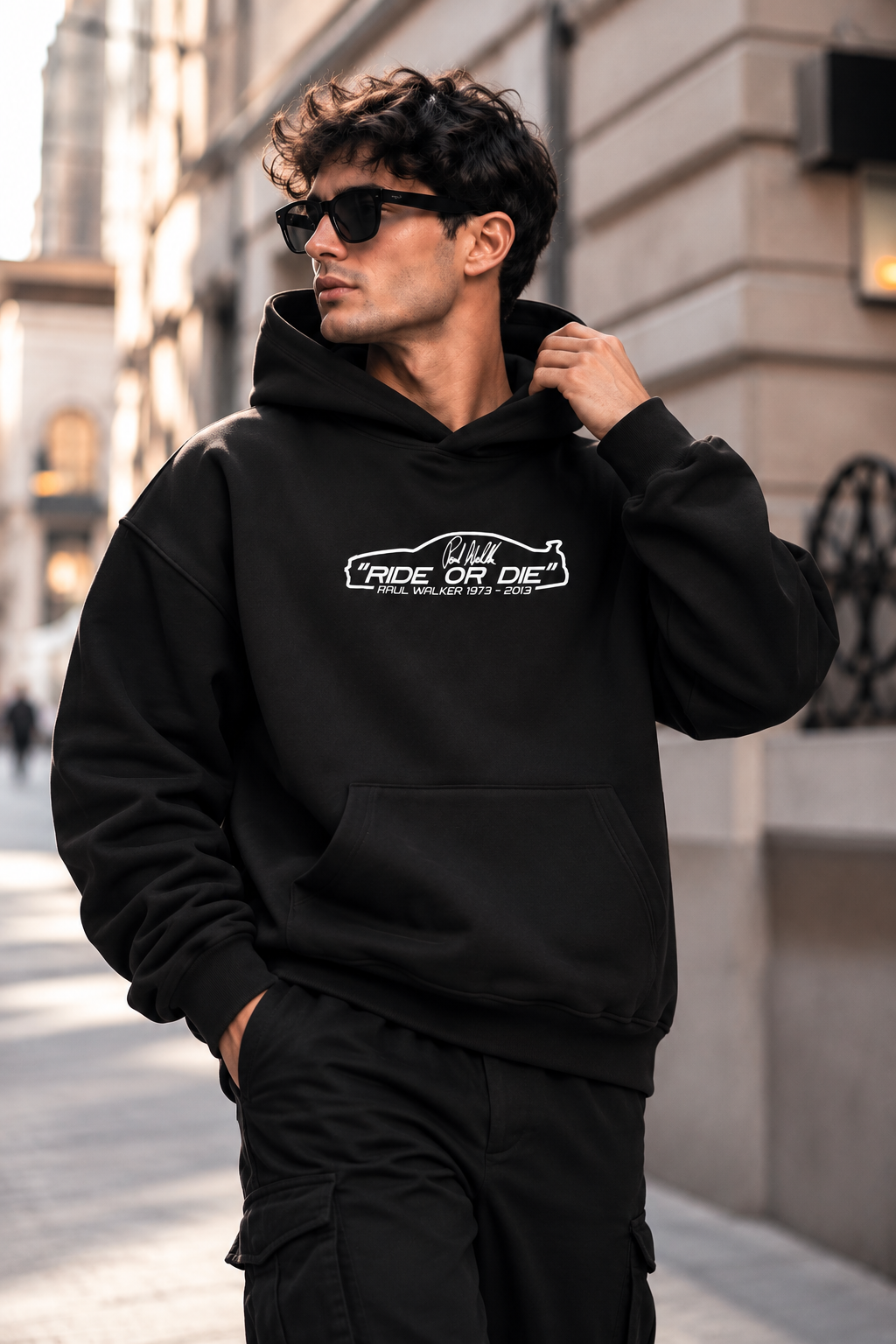 Skyline GT-R R34 Fast & Furious Oversized Black Hoodie