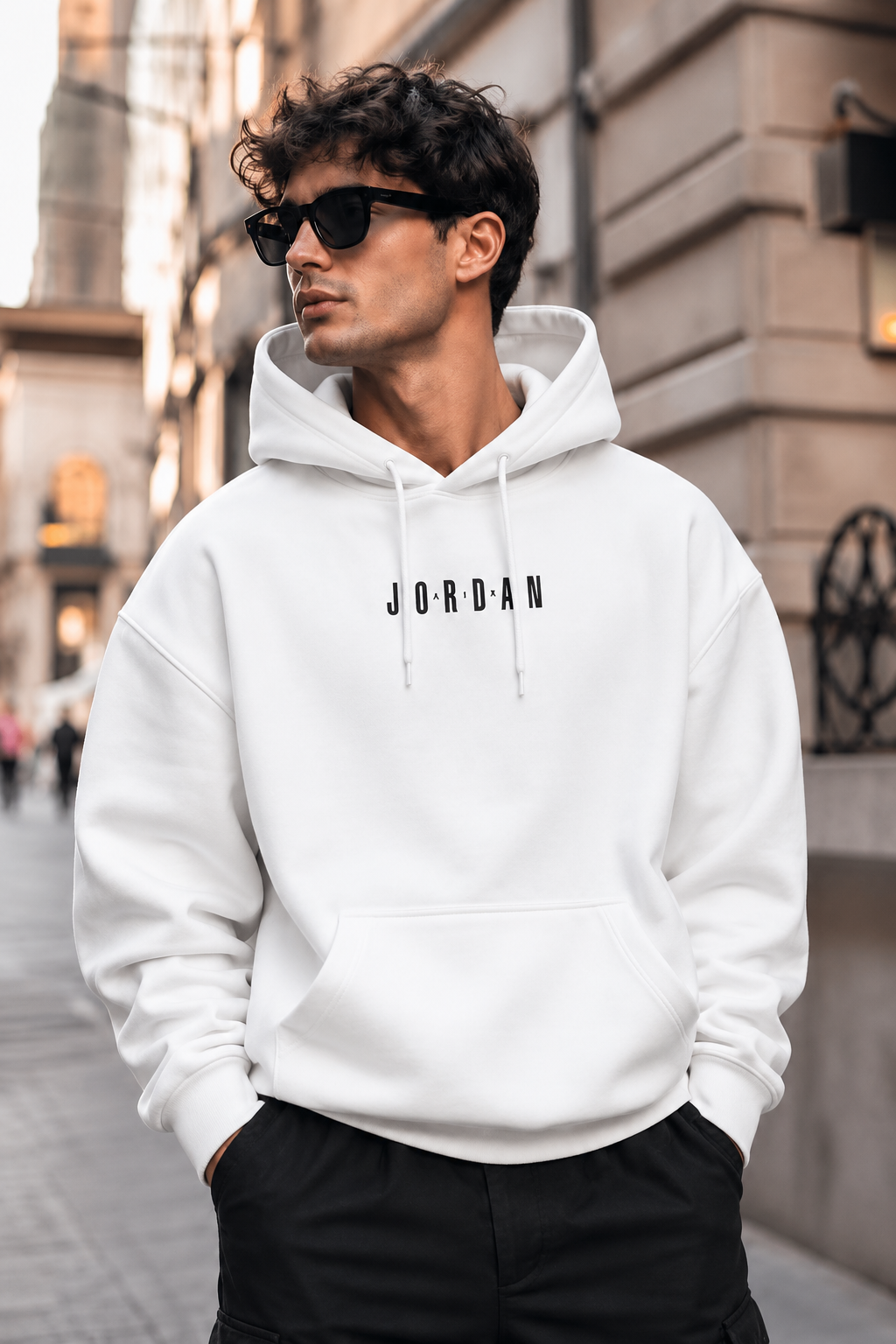 Jordan Jumpman Graphic White Oversized Hoodie