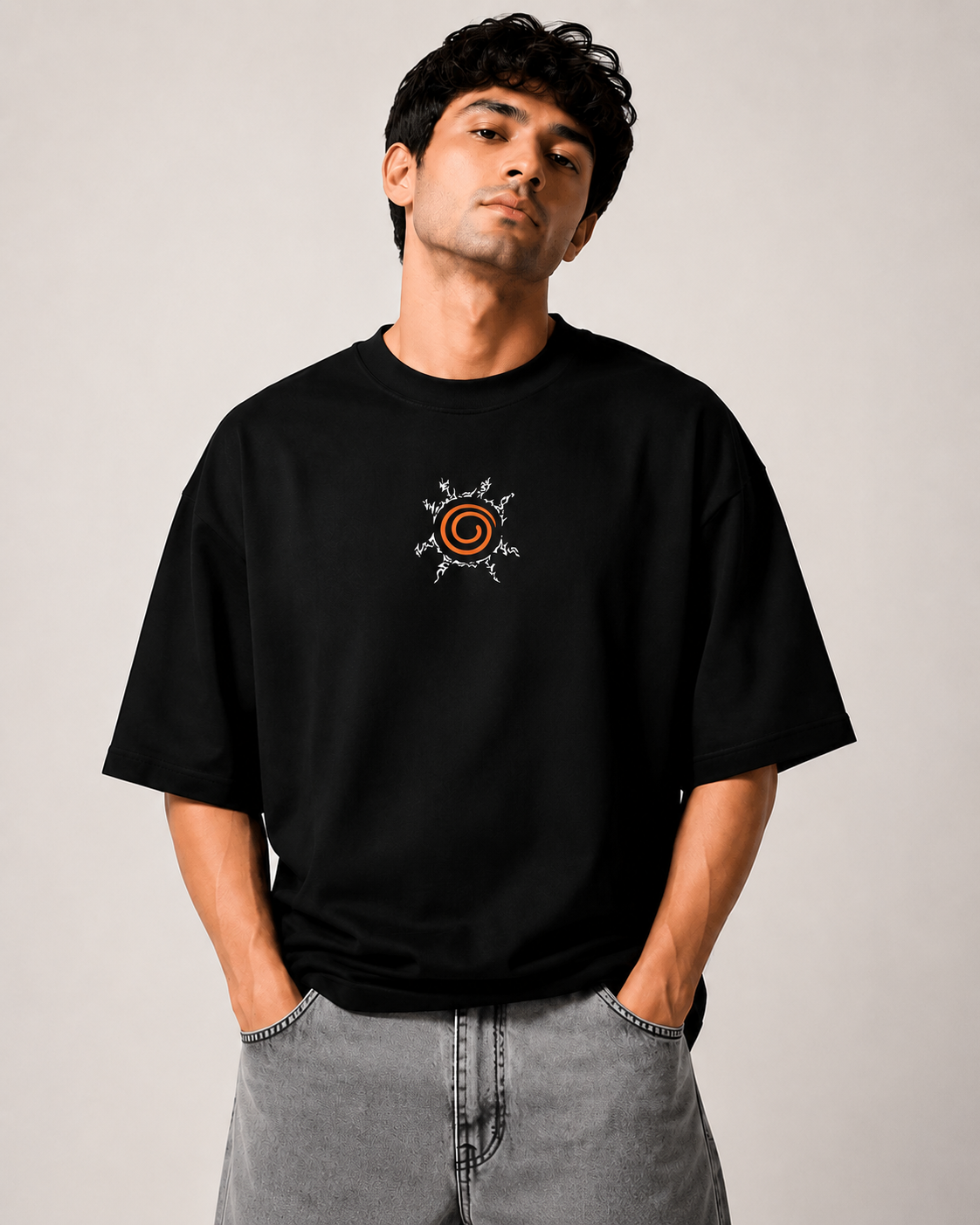 Naruto Nine-Tails Oversized T-Shirt – Anime Streetwear by PrintedSoul