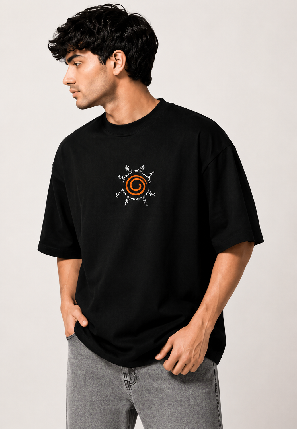 Naruto Nine-Tails Oversized T-Shirt – Anime Streetwear by PrintedSoul