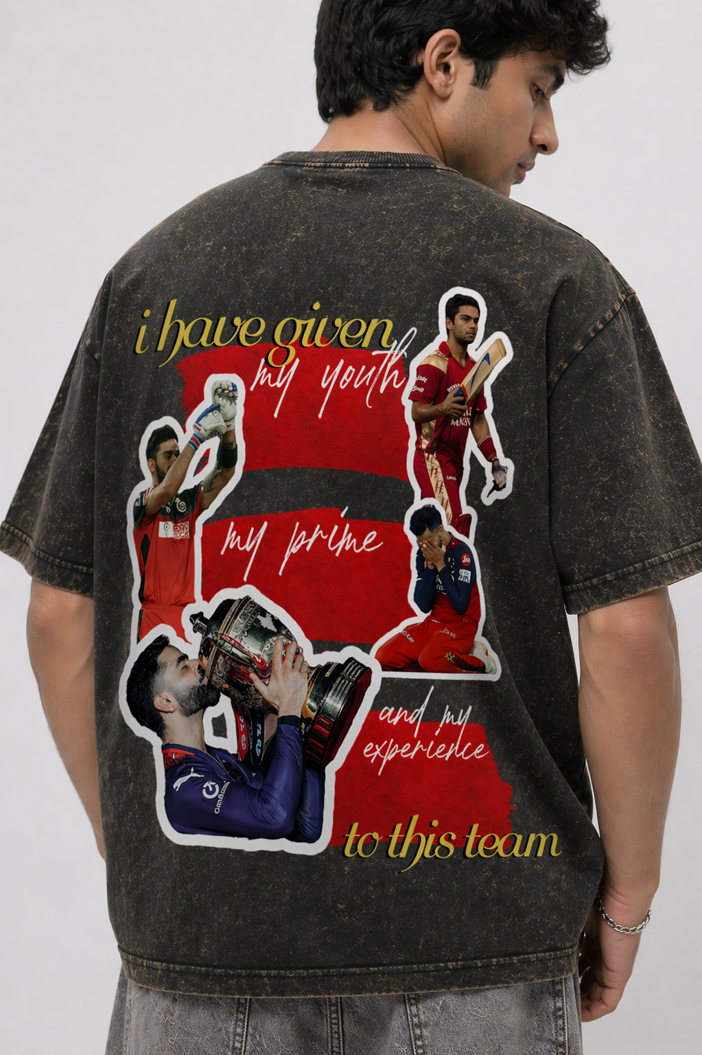 “My Captain 18” Acid-Wash Oversized T-Shirt