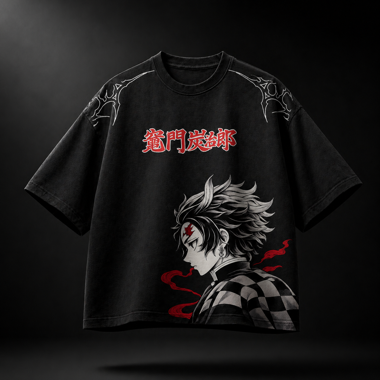 Tanjiro Kamado Oversized Anime Graphic T-Shirt – Premium Streetwear by Printed Soul