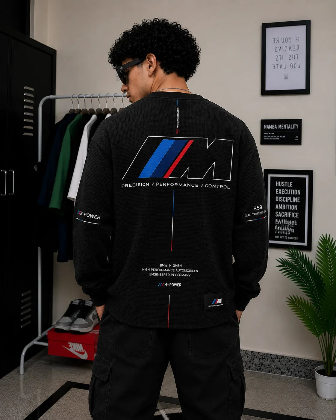 BMW M-Power Precision Henley Waffle Tee