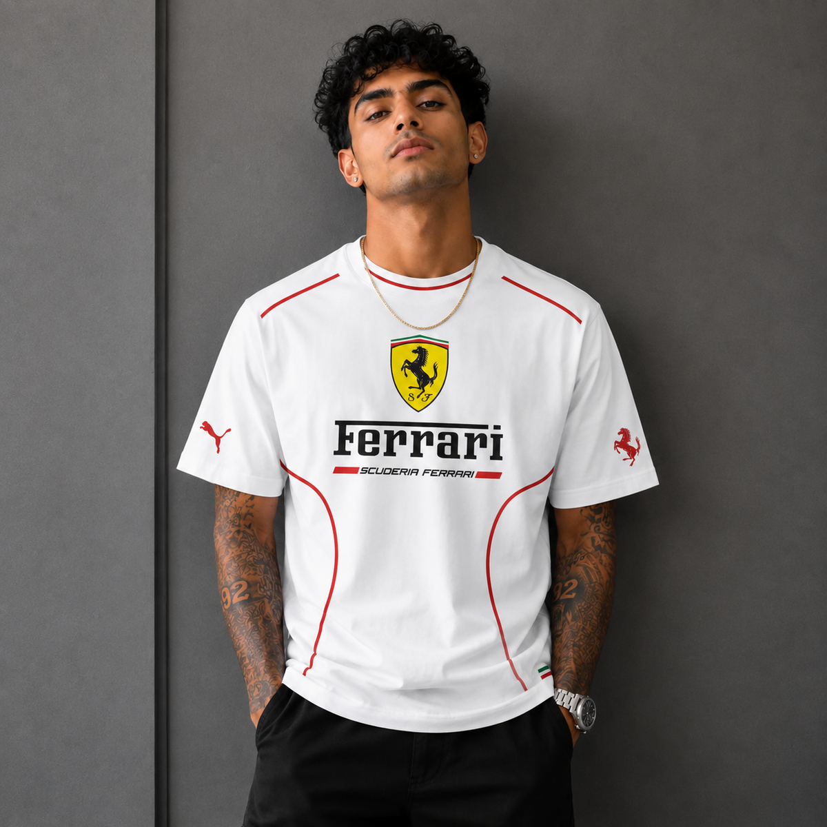 Ferrari Signature Crest Oversized T-Shirt