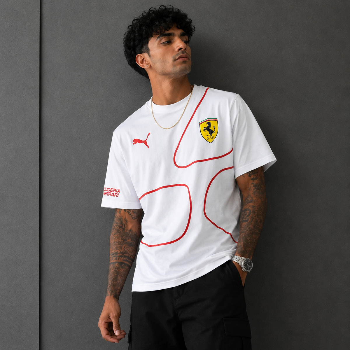 Ferrari Circuit Flow Oversized T-Shirt