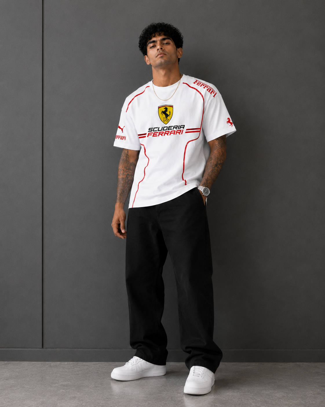 Ferrari Grand Prix Heritage Oversized T-Shirt