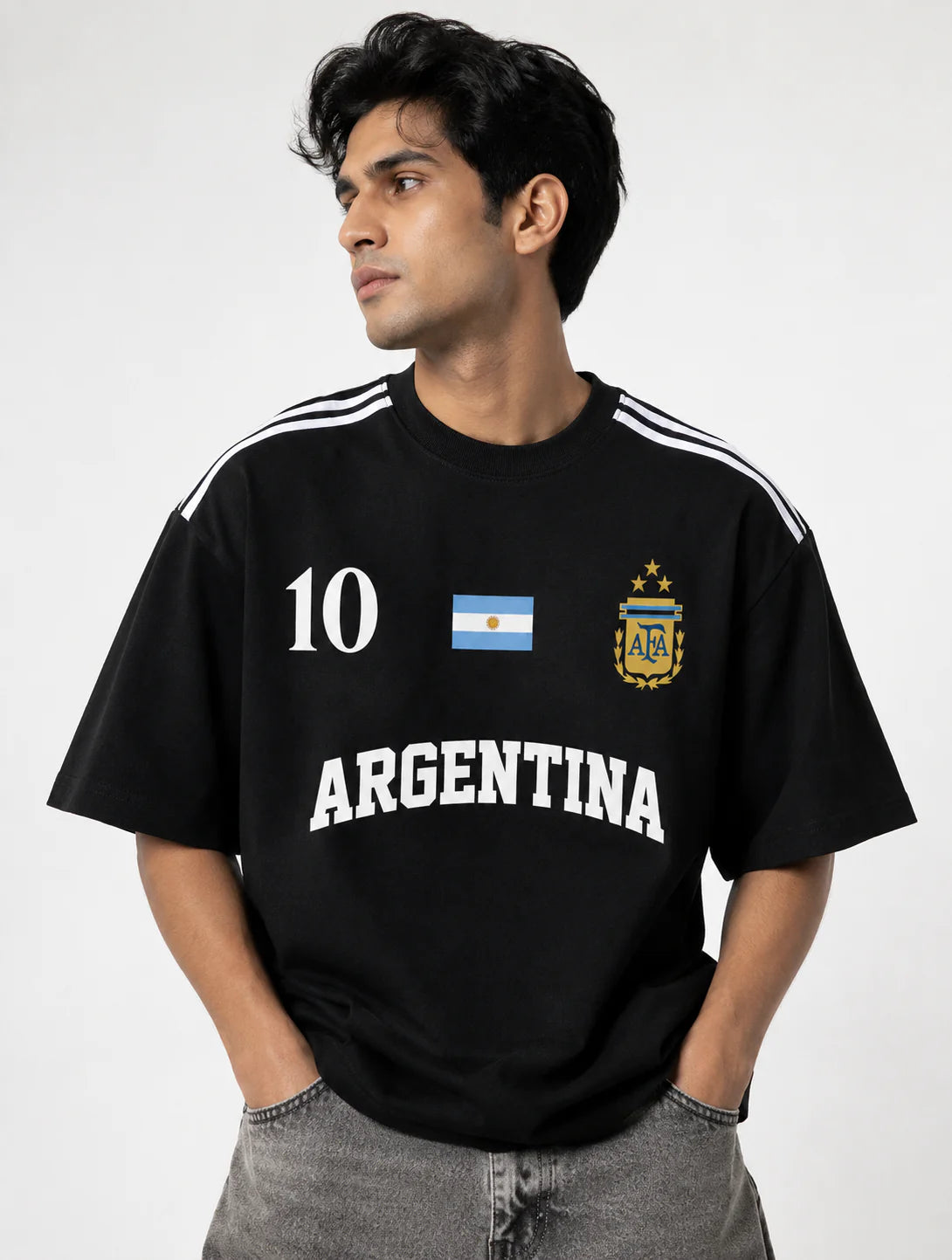 Argentina No.10 Oversized T-Shirt – Black Edition