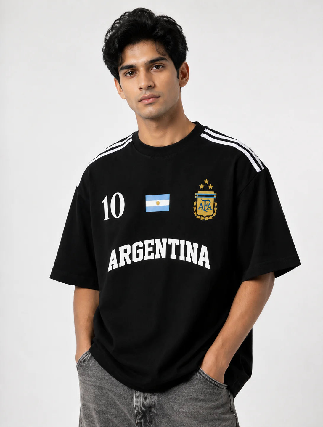 Argentina No.10 Oversized T-Shirt – Black Edition