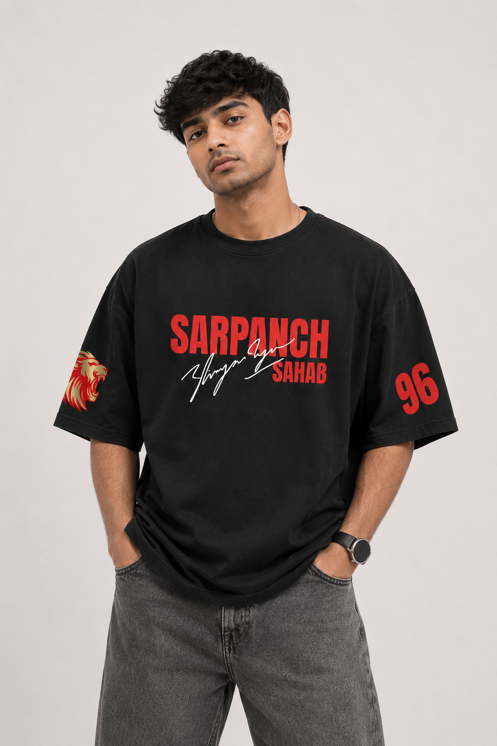 Sarpanch Sahab ’96 Oversized Tee