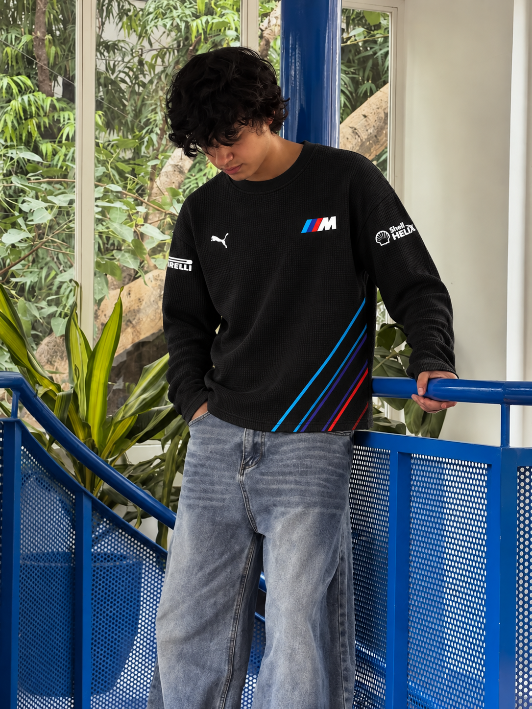 BMW Motorsport Inspired Black Oversized Waffle