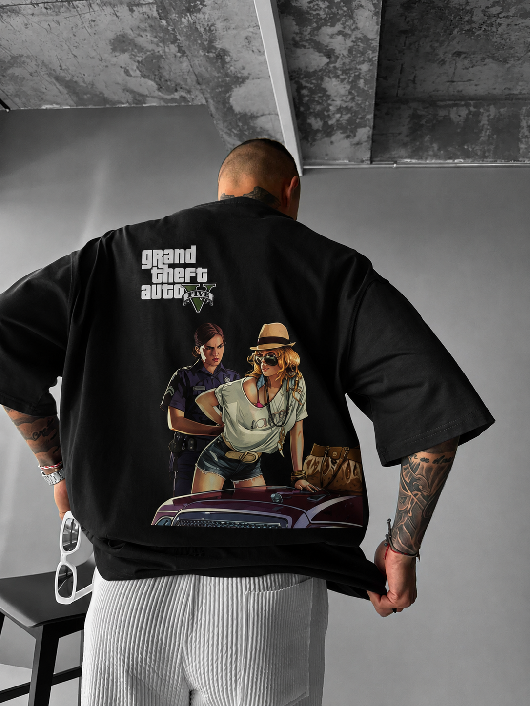 GTA V Character Art Heavyweight Oversized Streetwear T-Shirt