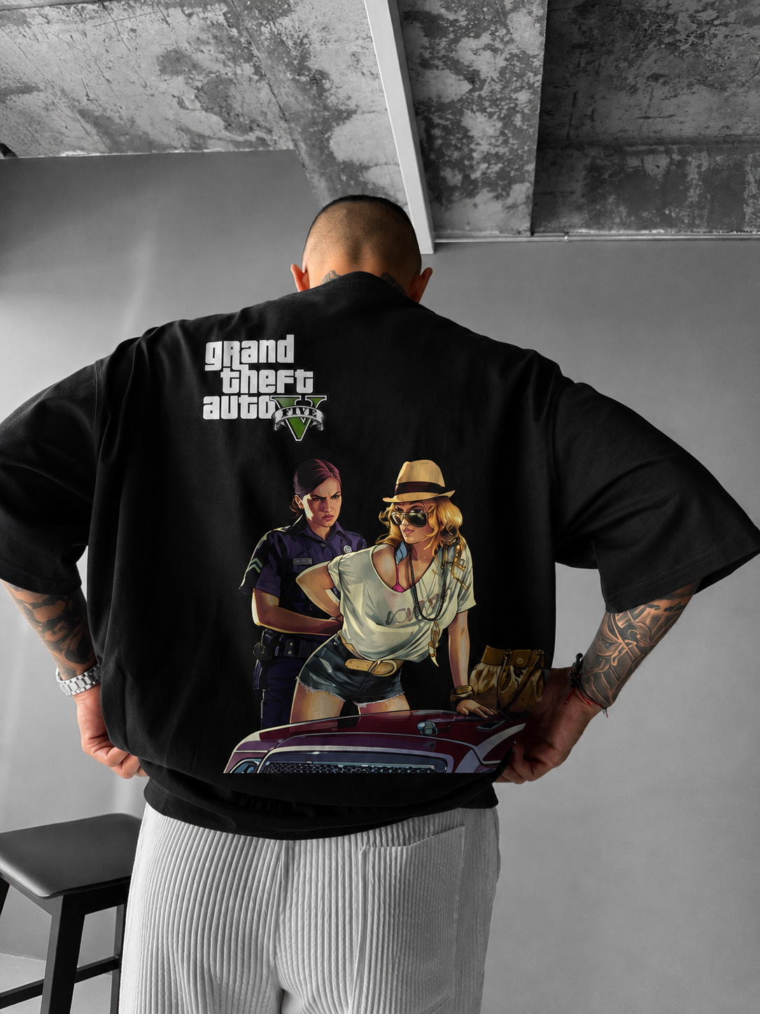 GTA V Character Art Heavyweight Oversized Streetwear T-Shirt