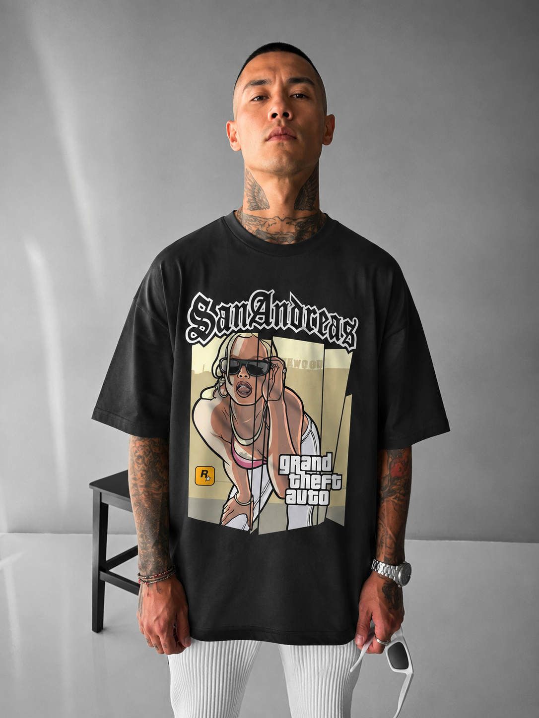 GTA San Andreas Rochelle Graphic Streetwear Heavyweight Tee