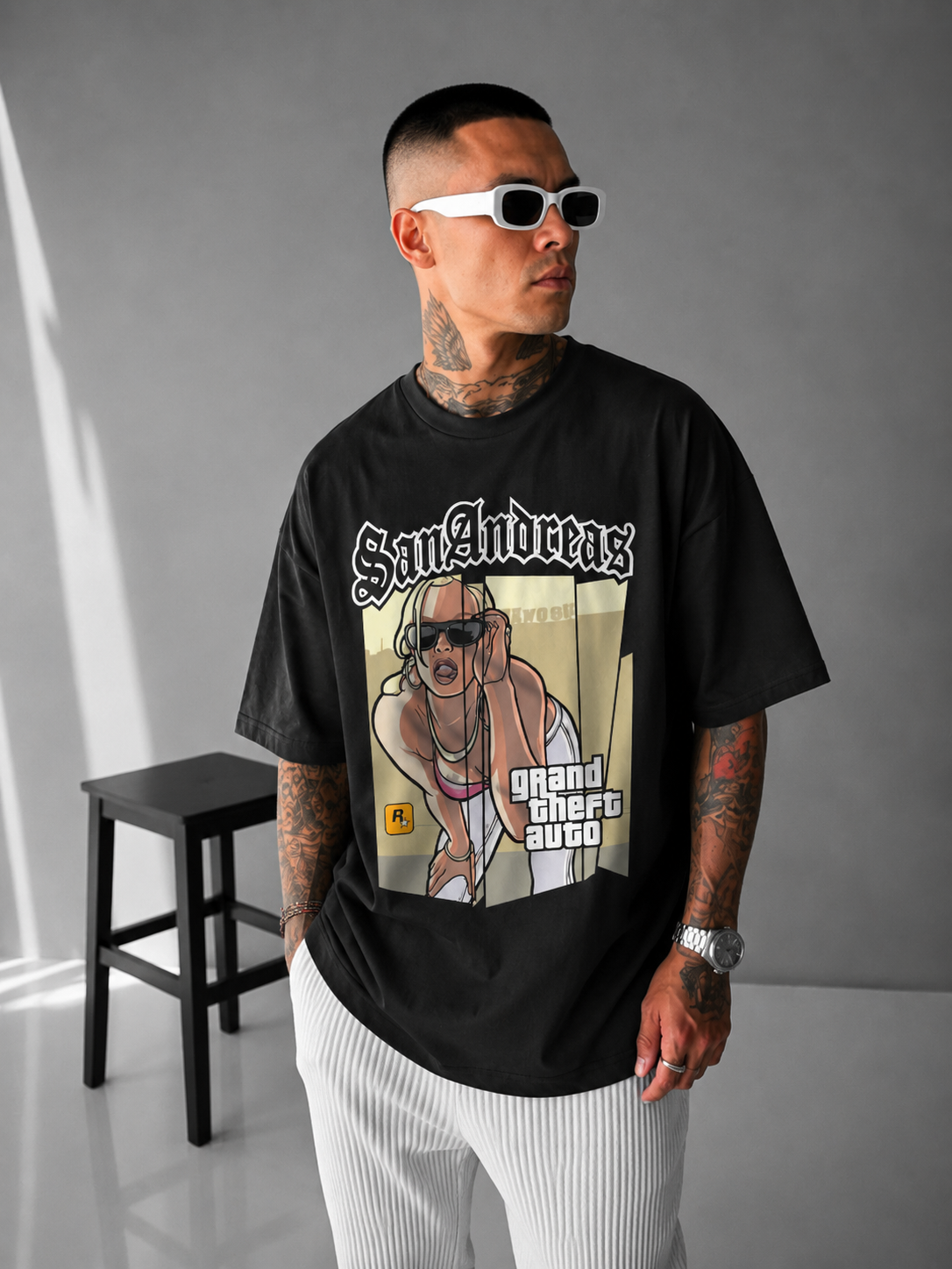 GTA San Andreas Rochelle Graphic Streetwear Heavyweight Tee
