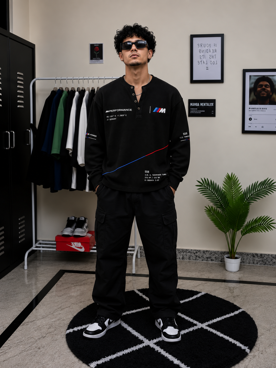 BMW M-Power Precision Henley Waffle Tee