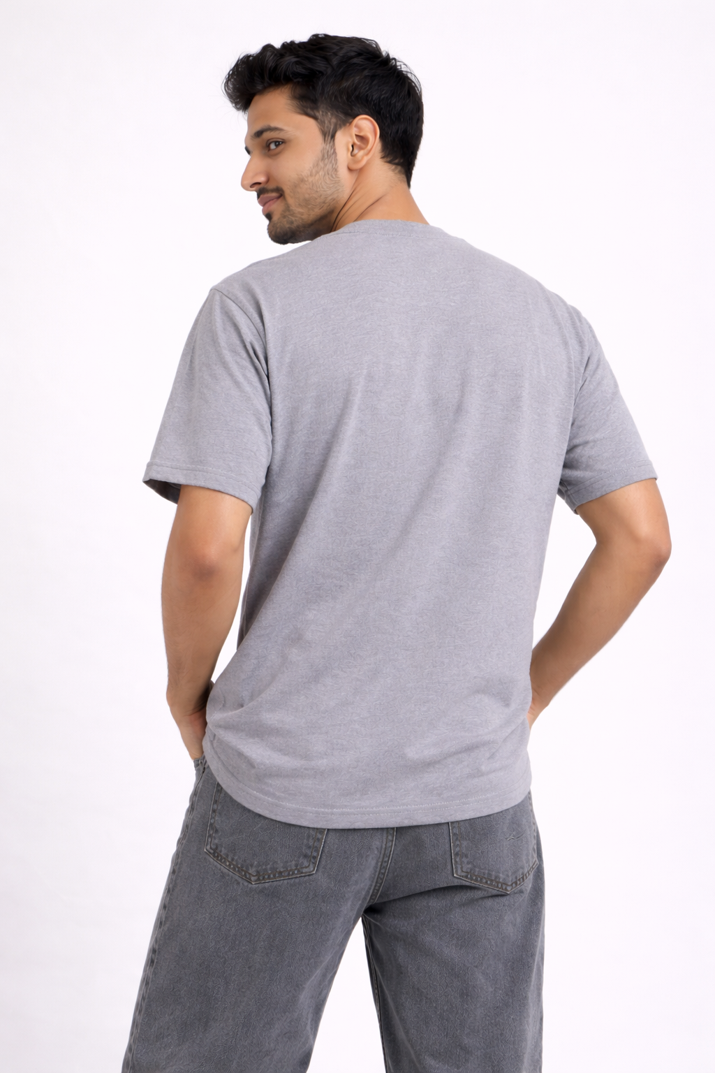 Grey Pink Panther Graphic T-Shirt
