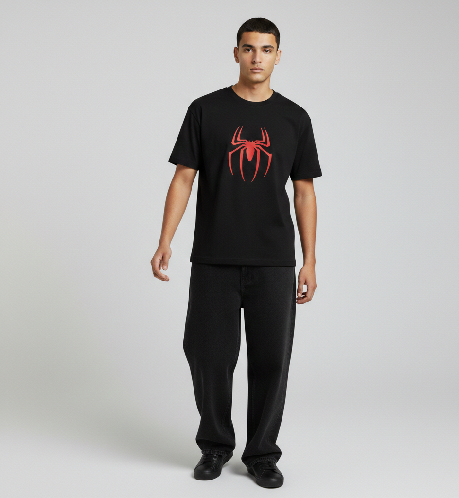 Black Spider-Man Logo T-Shirt