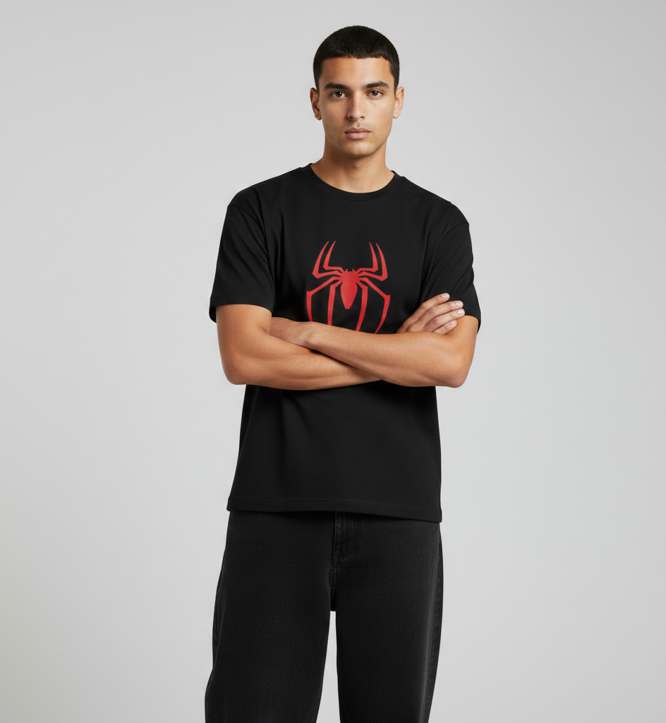Black Spider-Man Logo T-Shirt