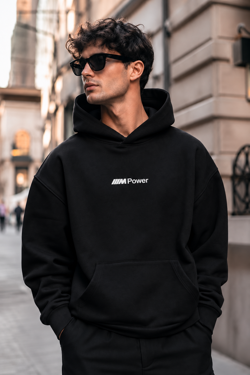 BMW M Performance Graphic Oversized Black Hoodie