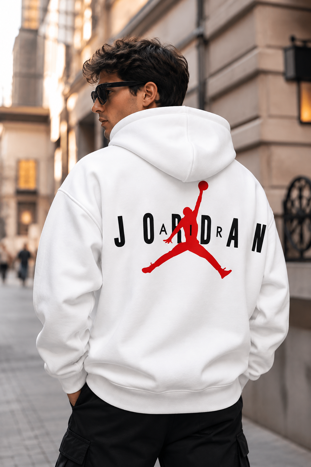 Jordan Jumpman Graphic White Oversized Hoodie