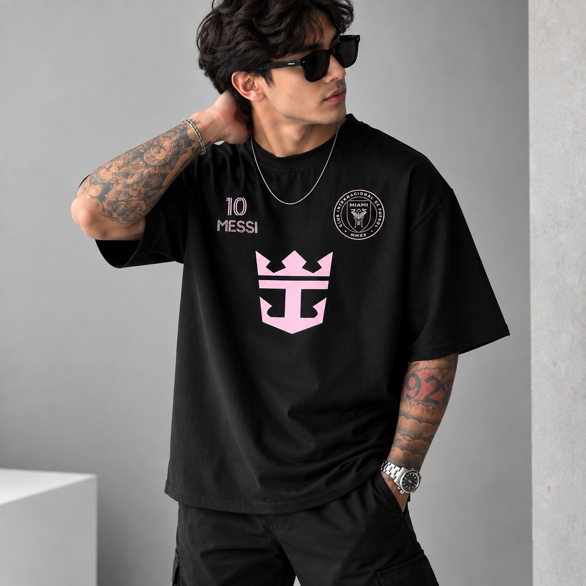 Messi Miami Crown Oversized Tee