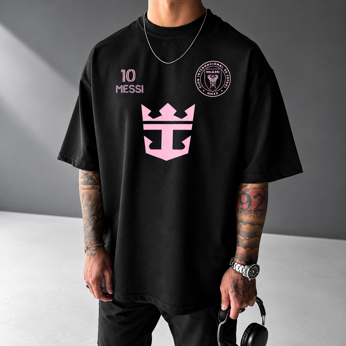 Messi Miami Crown Oversized Tee