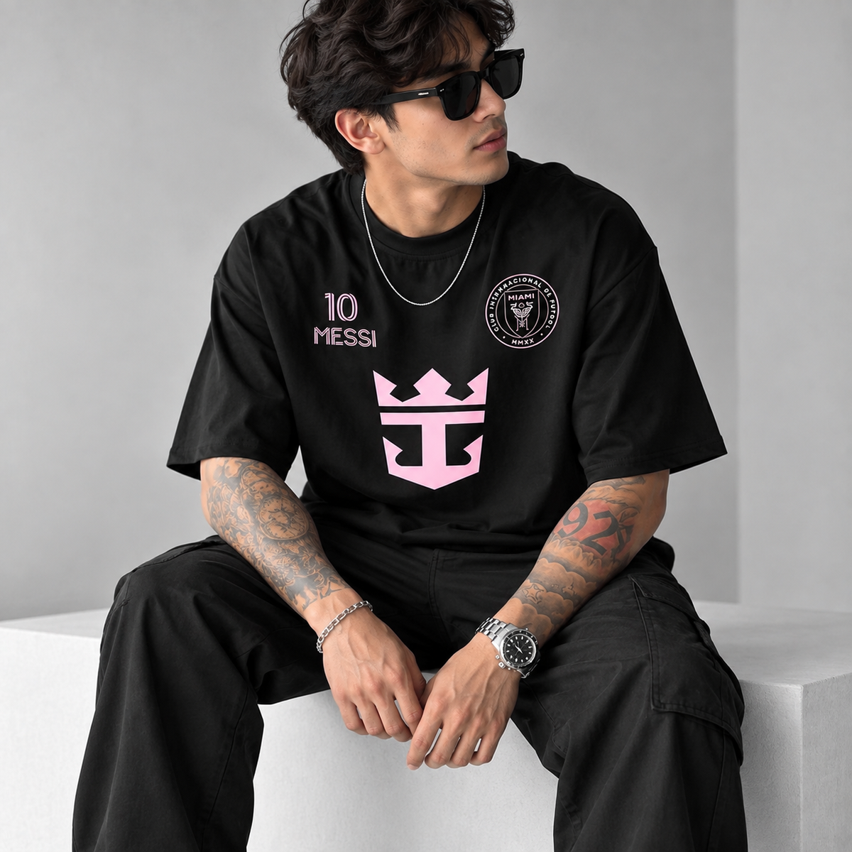 Messi Miami Crown Oversized Tee