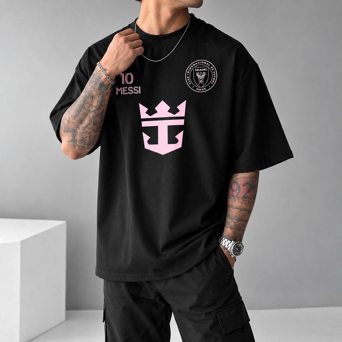 Messi Miami Crown Oversized Tee