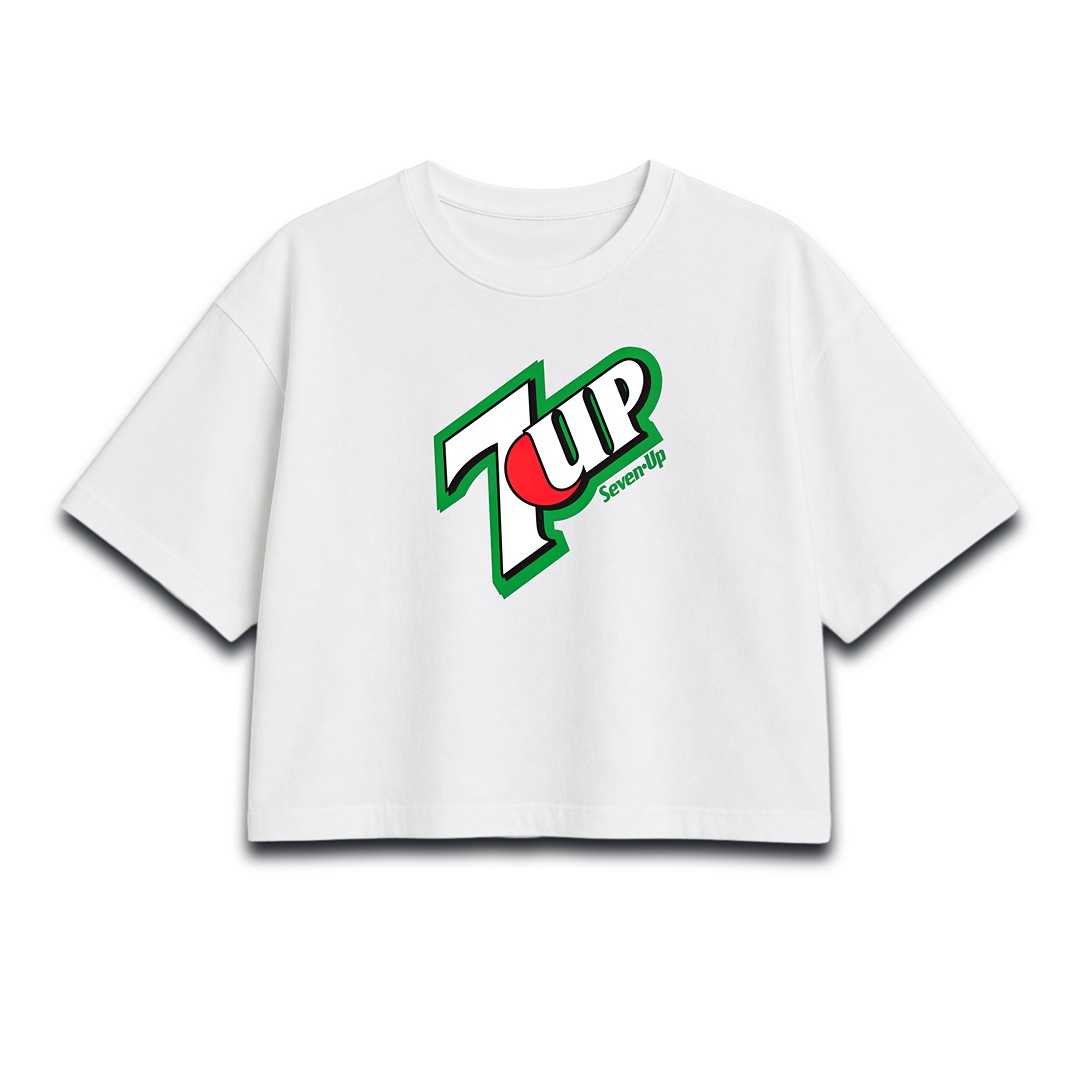 7UP Graphic Crop Top – Premium Cotton Women Crop Top