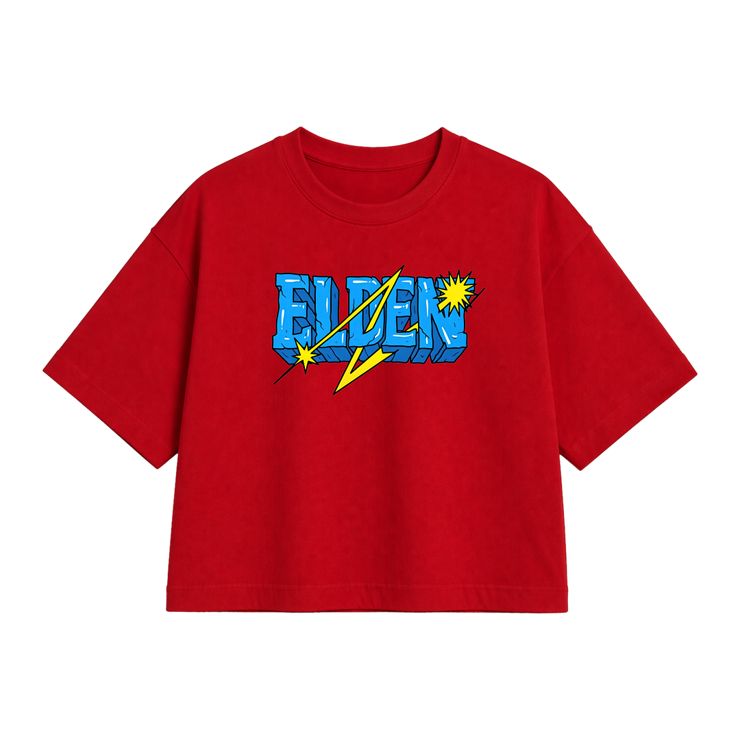 Electric Faded Graphic Women Crop Top – Women Crop Top