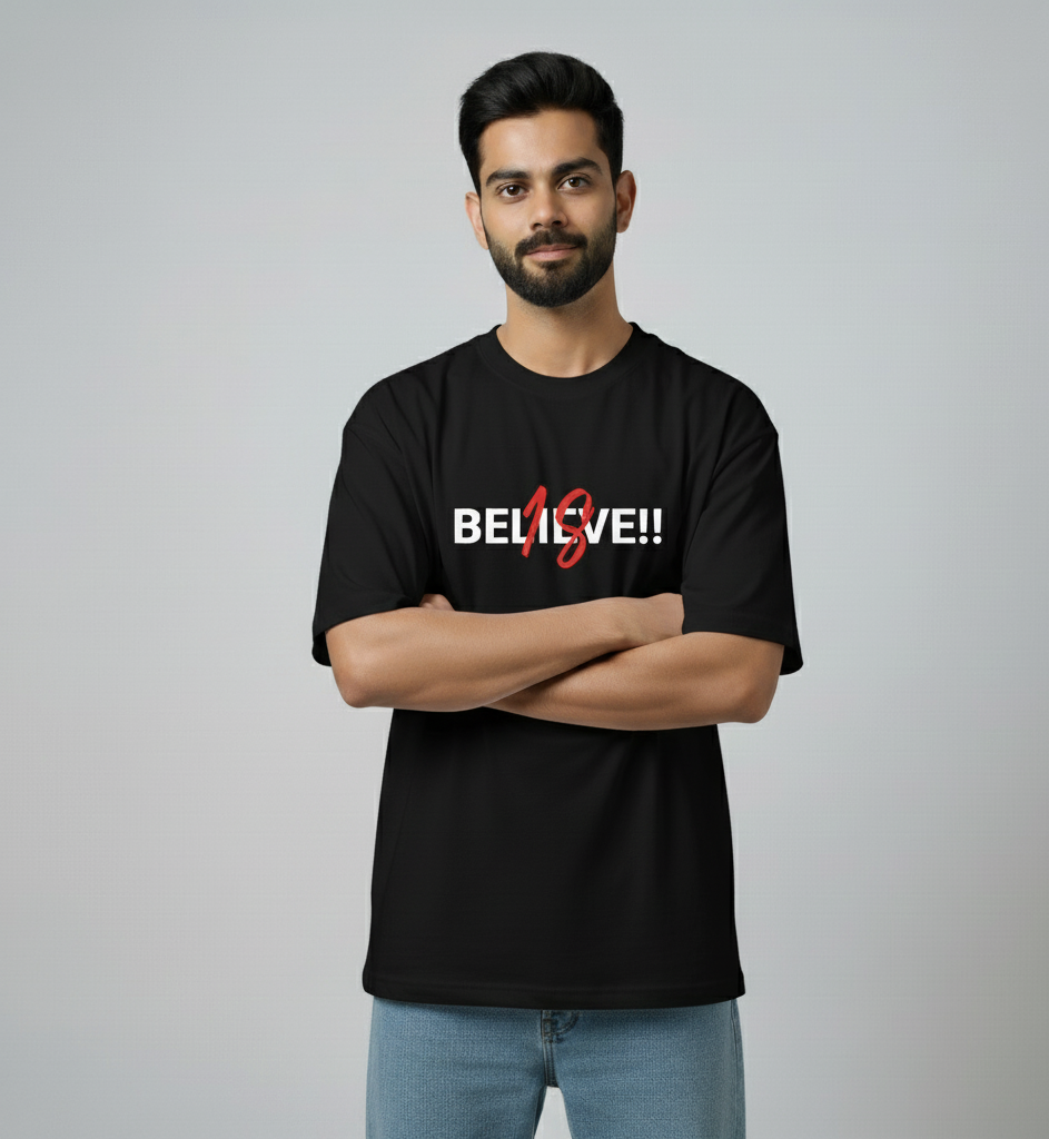 Virat kohli believe T-shirt - Black