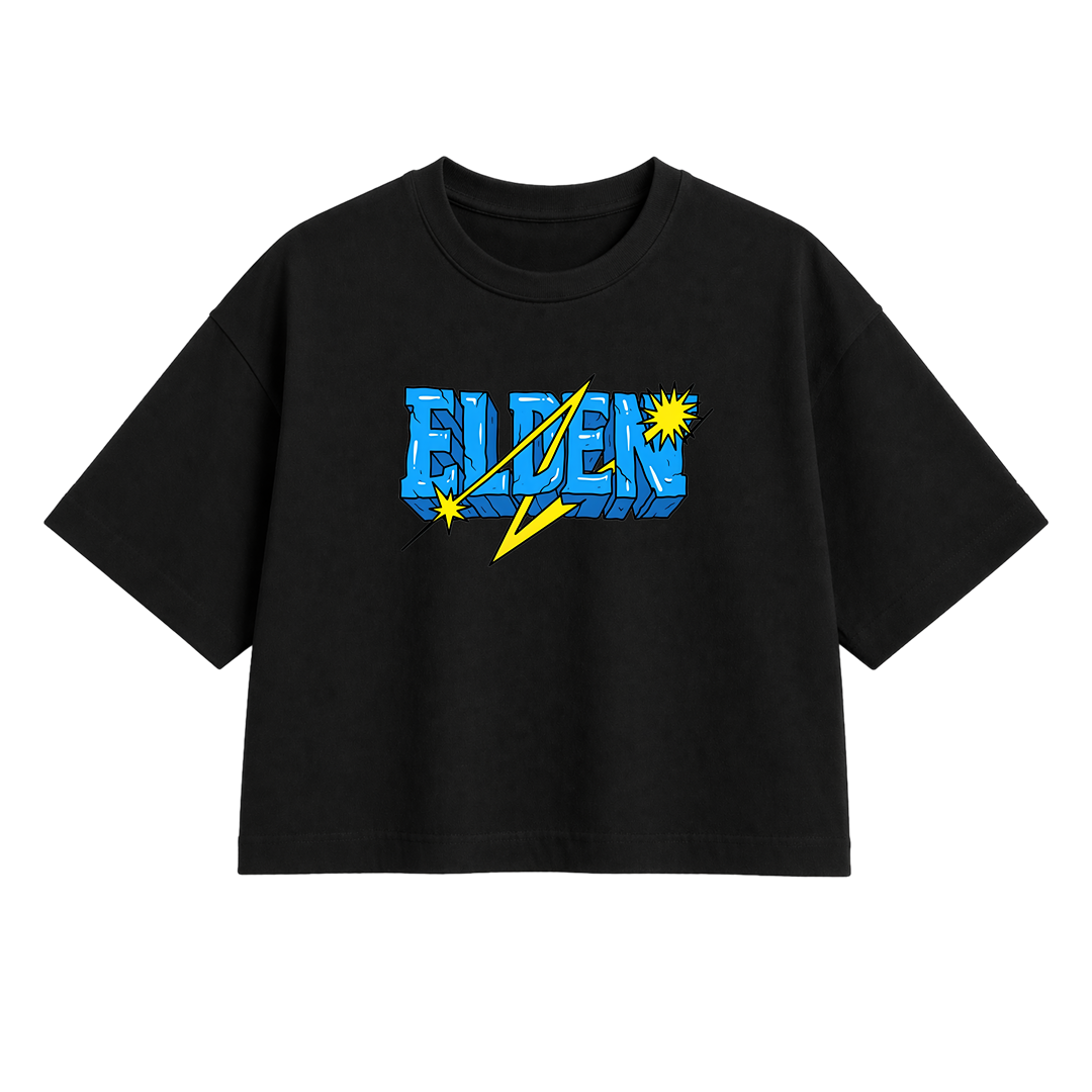 Electric Faded Graphic Women Crop Top – Women Crop Top