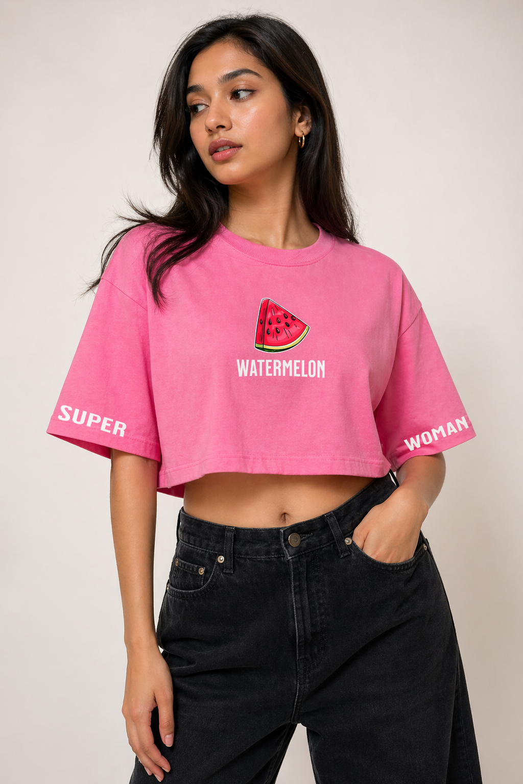 Watermelon Graphic Women Crop Top – Summer Women Crop Top