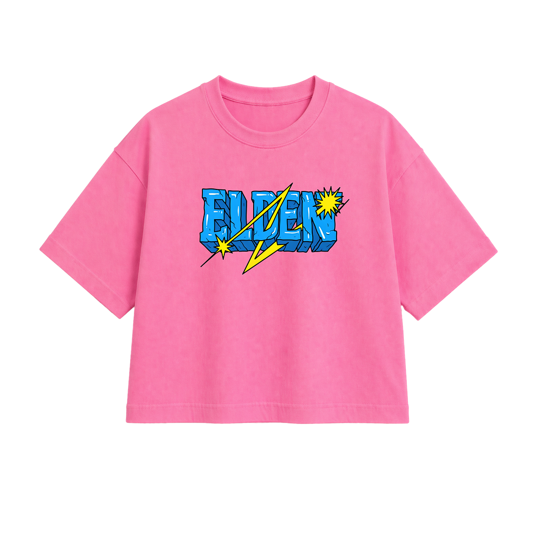 Electric Faded Graphic Women Crop Top – Women Crop Top