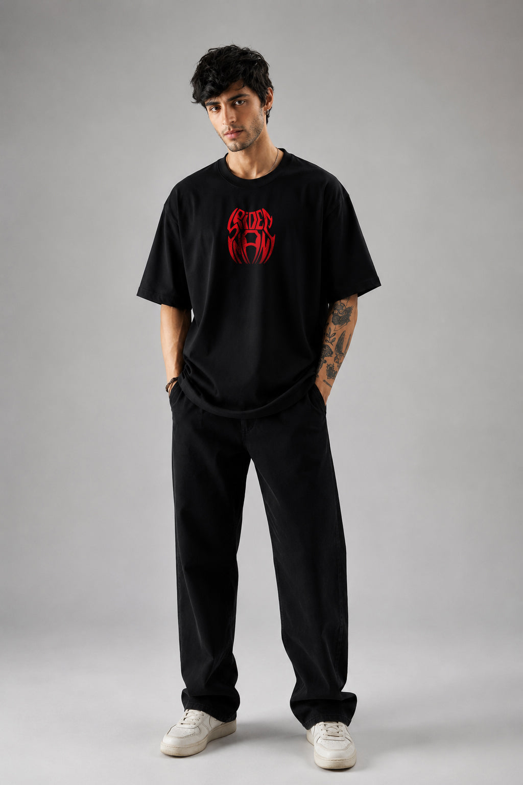 Spider-Man Urban Graphic Oversized T-Shirt | Premium Cotton by PrintedSoul
