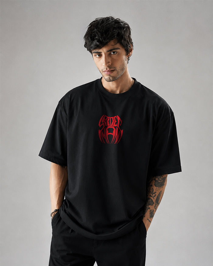 Spider-Man Urban Graphic Oversized T-Shirt | Premium Cotton by PrintedSoul