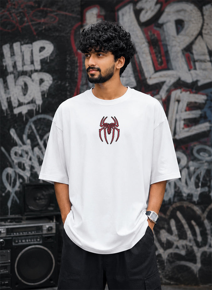 Spider-Man Spider Emblem Oversized T-Shirt | Streetwear Collection by PrintedSoul